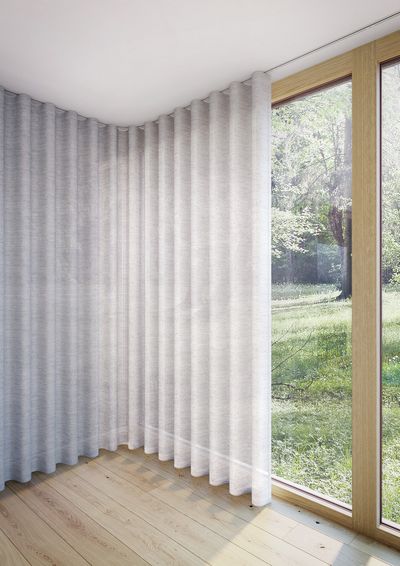 Gordijnsystemen, SG 3870, Yoga room, recessed curtain track