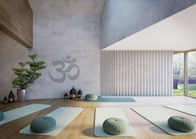 Gordijnsystemen, SG 3870, Yoga room, recessed curtain track