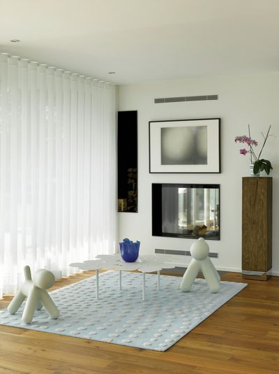 Gordijnsystemen, SG 6010, Colorama 1, Room shot "Private Home", Gümligen, Switzerland, Wave